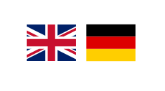 Language flags English/German | Sprachflaggen Englisch/Deutsch